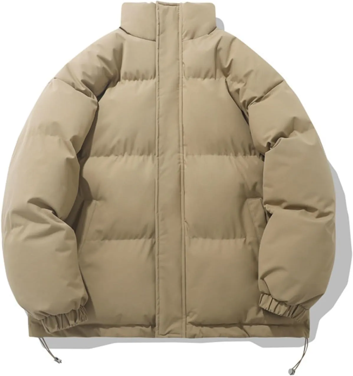 Women Casual Couple Bread Coat Quilted Zipper Long Sleeve Puffer Jacket Thermal Thickened Loose Puffer Down Plus Size