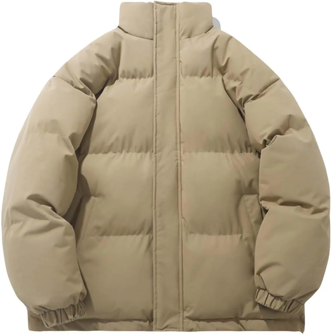Women Casual Couple Bread Coat Quilted Zipper Long Sleeve Puffer Jacket Thermal Thickened Loose Puffer Down Plus Size