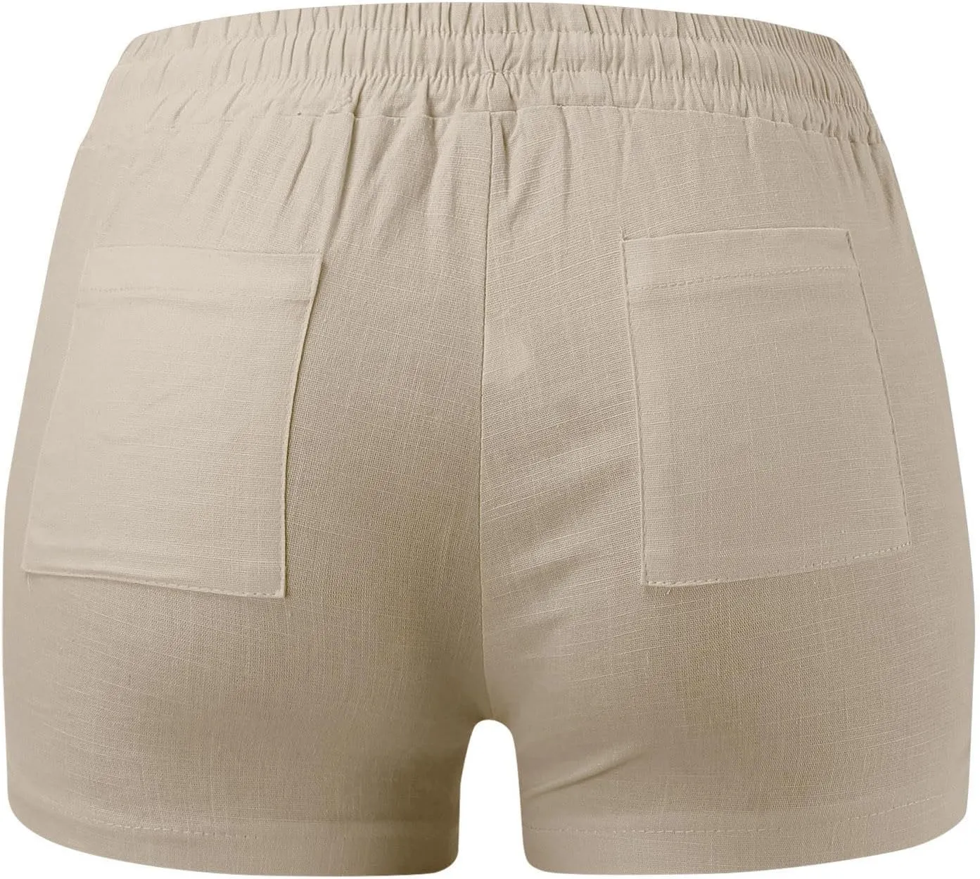 Women Casual Elastic Waist Summer Drawstring Cotton Shorts Womens Beach with Pocket Womens Pajama Set Shorts