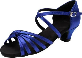 Women Heels Stylish Heeled Sandals for Party Prom Wedding Sparkly Heels Women's Chunk Low Heel Pump Sandals