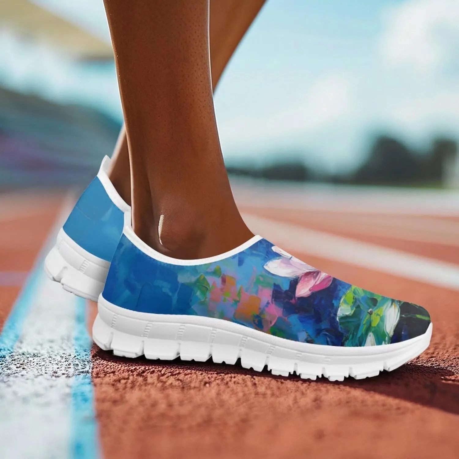 Women Slip On Tennis Shoes Casual Sneakers Womens Non Slip Work Shoes