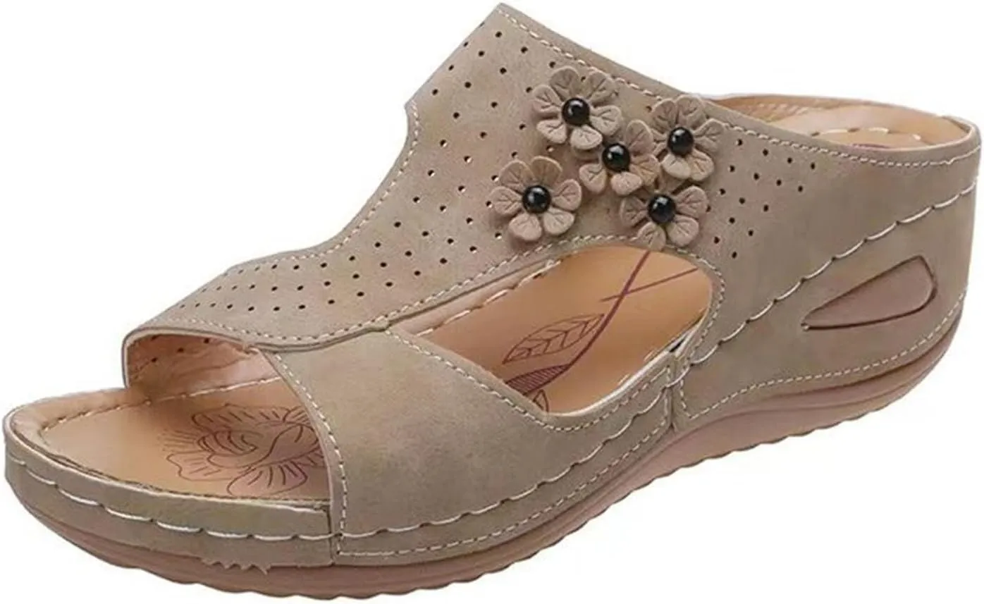 Women Wedge Sandals Red Sandals Womens Summer Open Toe Wedges Womens Slide Casual Slip on Summer Wedge Dressy Women Dressy