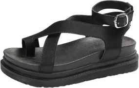 Women Wedge Sandals Womens Sandals with Memory Foam Insole and Cork Footbed Womens Casual Slip on Summer Wedge Sandals