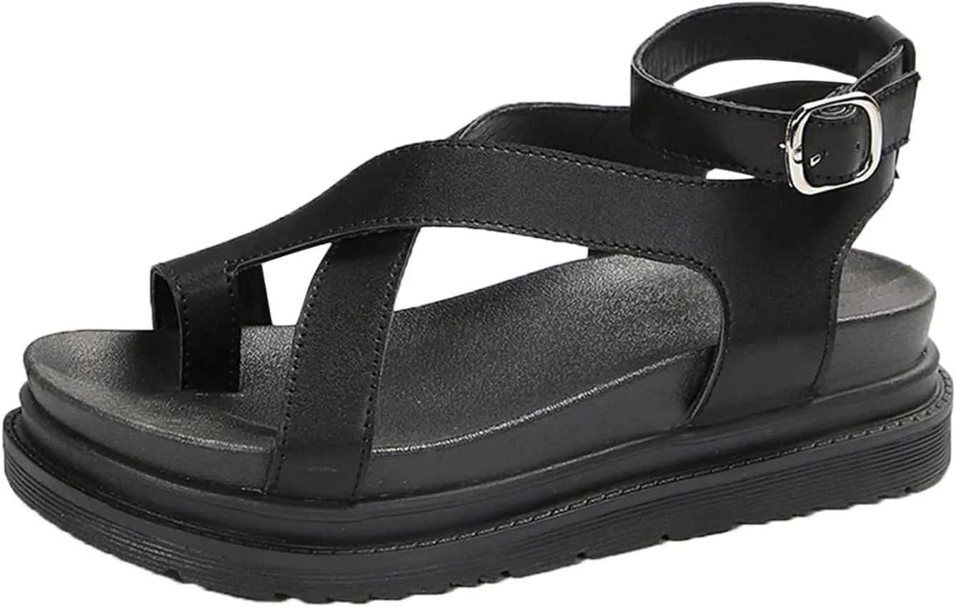 Women Wedge Sandals Womens Sandals with Memory Foam Insole and Cork Footbed Womens Casual Slip on Summer Wedge Sandals