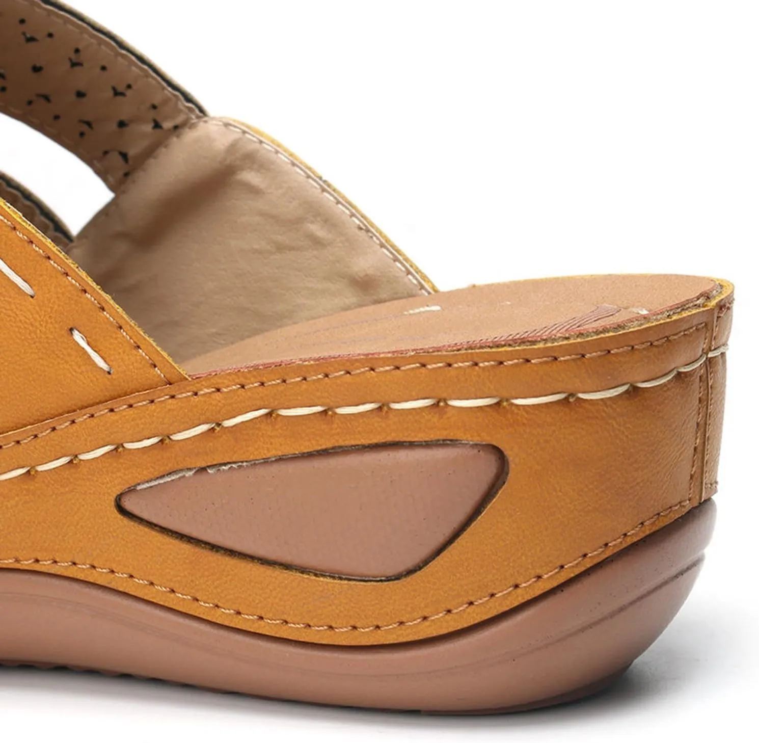 Women Wedge Sandals Womens Sandals with Memory Foam Insole and Cork Footbed Womens Casual Slip on Summer Wedge Sandals