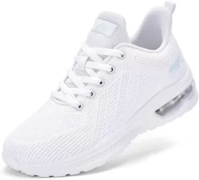 Womens Air Running Shoes Womens Walking Shoes Lightweight Women Sneakers Air Cushion Tennis Shoes for Gym Workout Sports