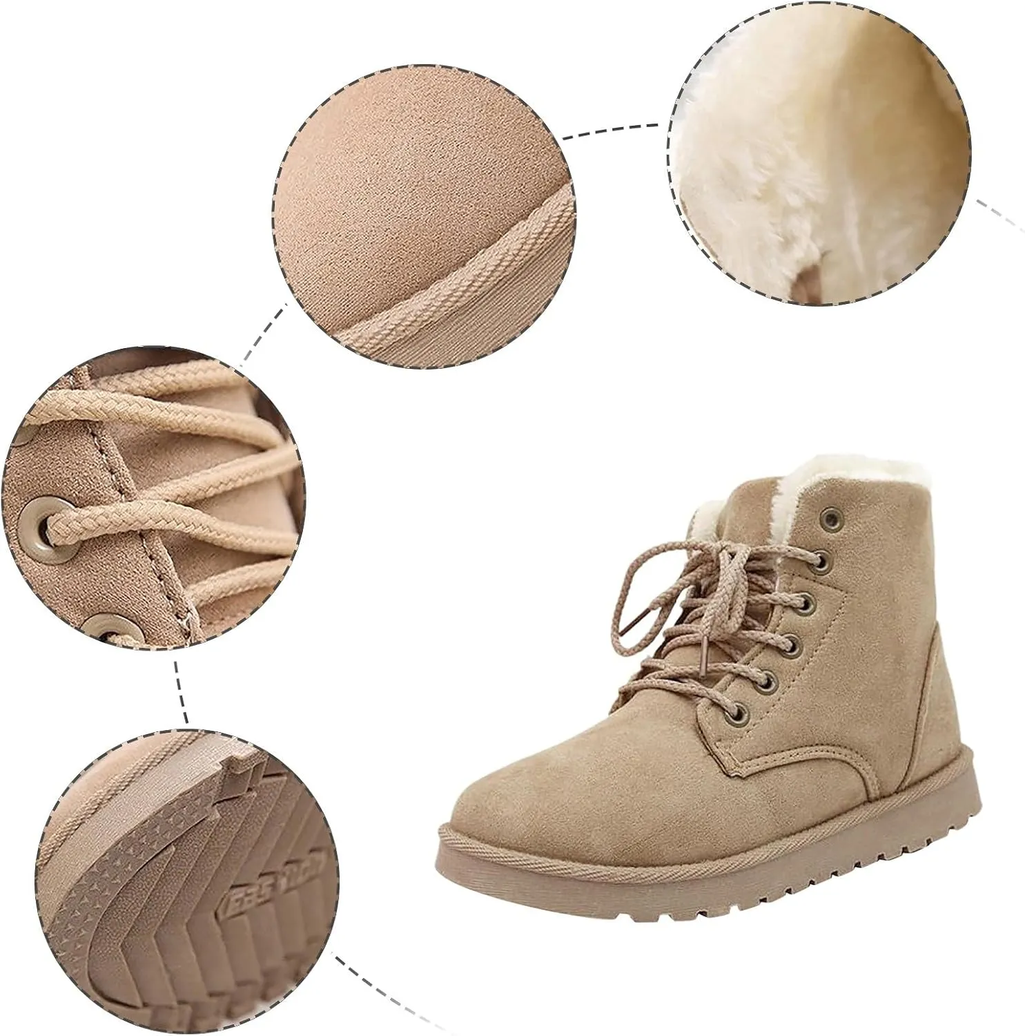 Womens Ankle Boots Snow Boots for Women Short Leather Boots Stacked Heel Womens Fahsion Boots Comfortable Womens Boot