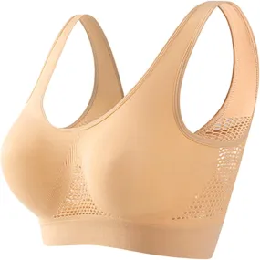 Womens Bras,Sports Bras for Women,Padded Sports Bra Tank Top Large Hollow Sports Tank Top with Chest Cushion Bra
