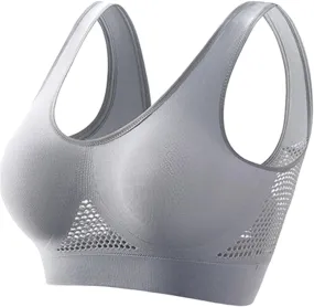 Womens Bras,Sports Bras for Women,Padded Sports Bra Tank Top Large Hollow Sports Tank Top with Chest Cushion Bra