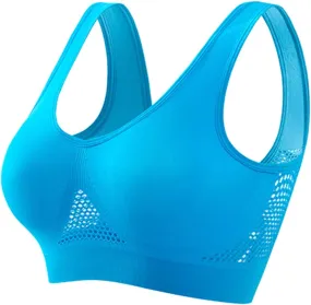 Womens Bras,Sports Bras for Women,Padded Sports Bra Tank Top Large Hollow Sports Tank Top with Chest Cushion Bra