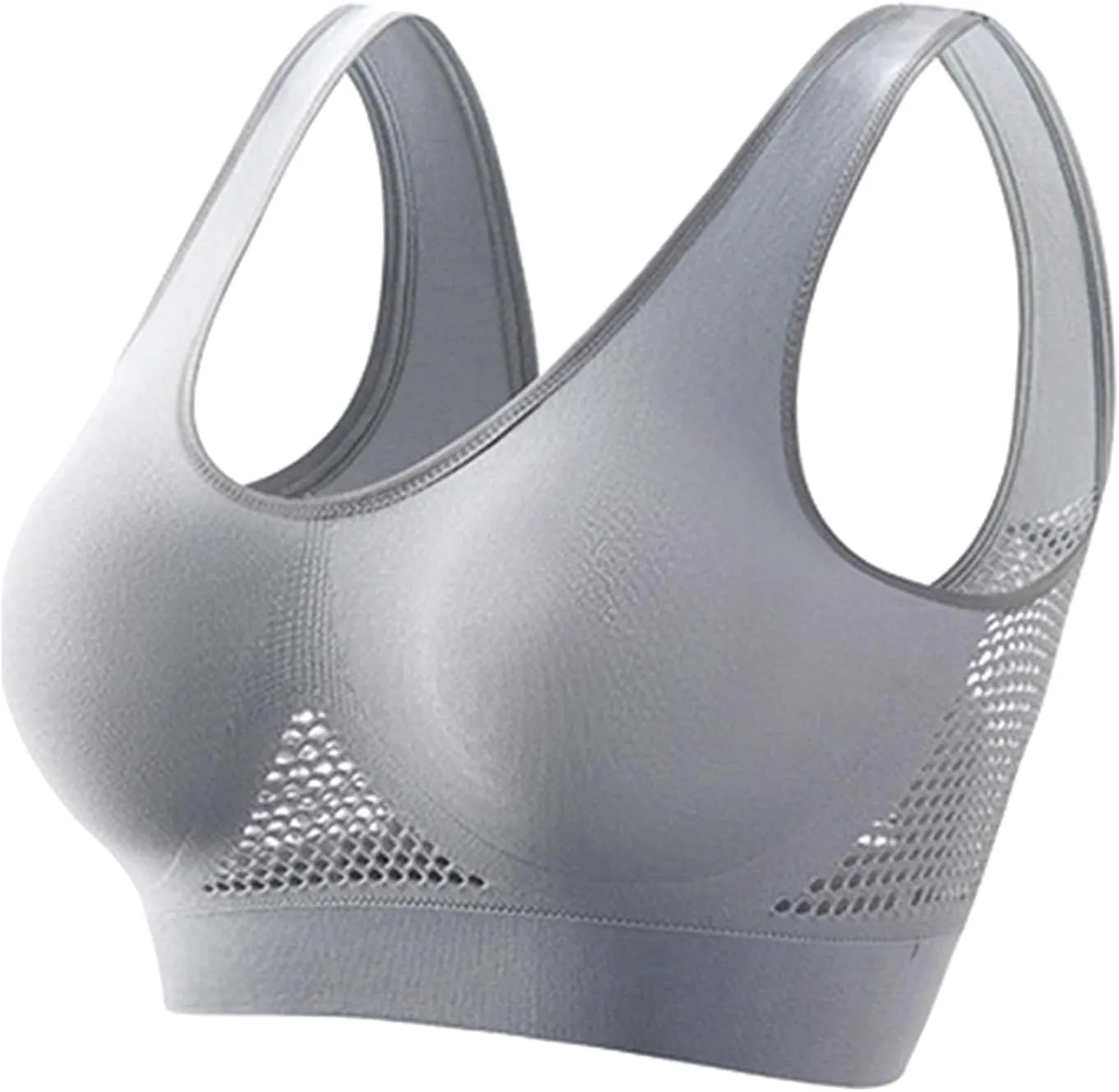 Womens Bras,Sports Bras for Women,Padded Sports Bra Tank Top Large Hollow Sports Tank Top with Chest Cushion Bra