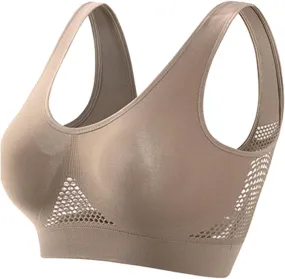Womens Bras,Sports Bras for Women,Padded Sports Bra Tank Top Large Hollow Sports Tank Top with Chest Cushion Bra