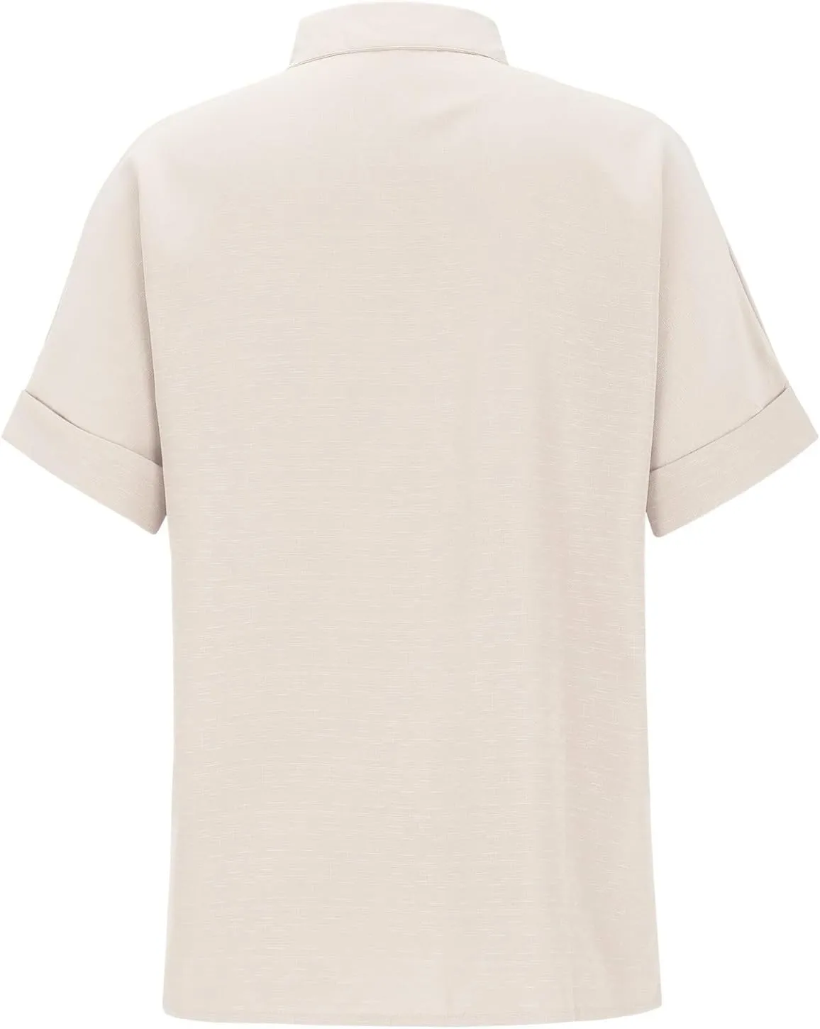 Womens Button Down Shirt Cotton and Slub Long Sleeve Pocket Button Tee Casual Popular Blouse Tops(S 3XL) Womens Top