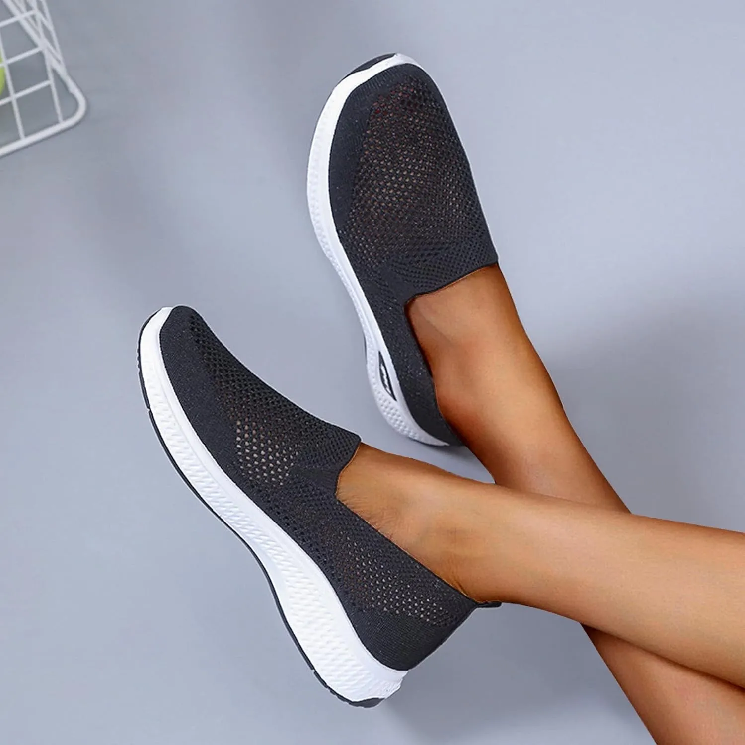 Womens Canvas Slip On Loafers Casual Walking Shoes Lightweight Comfortable Sneakers Non Slip Flat Flats