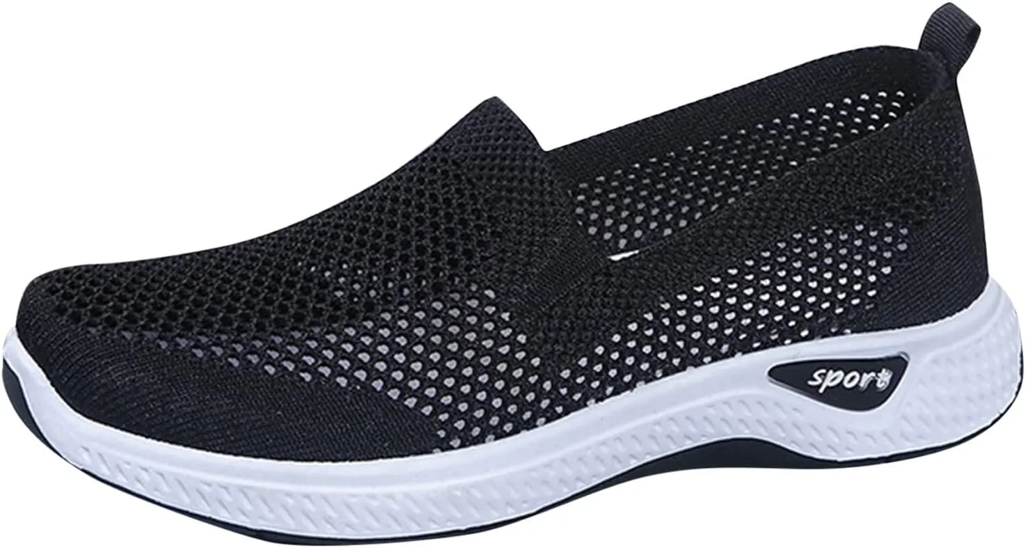 Womens Canvas Slip On Loafers Casual Walking Shoes Lightweight Comfortable Sneakers Non Slip Flat Flats