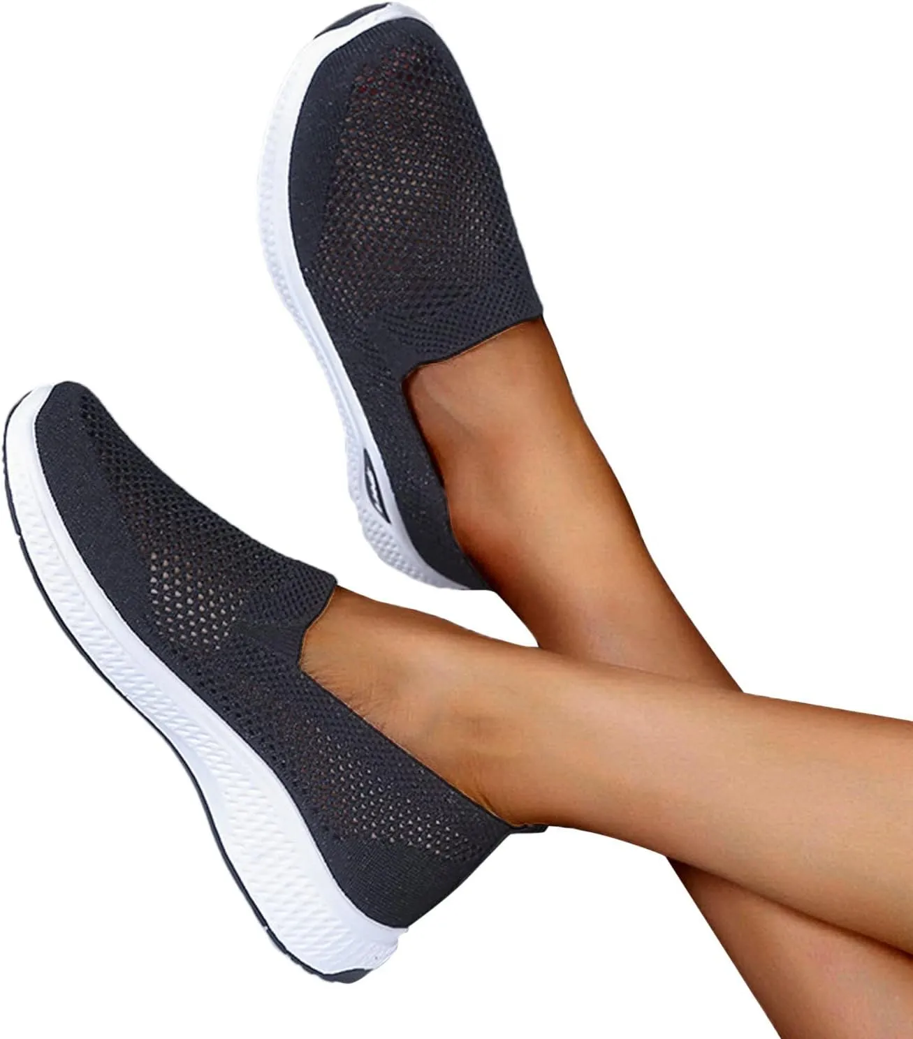 Womens Canvas Slip On Loafers Casual Walking Shoes Lightweight Comfortable Sneakers Non Slip Flat Flats