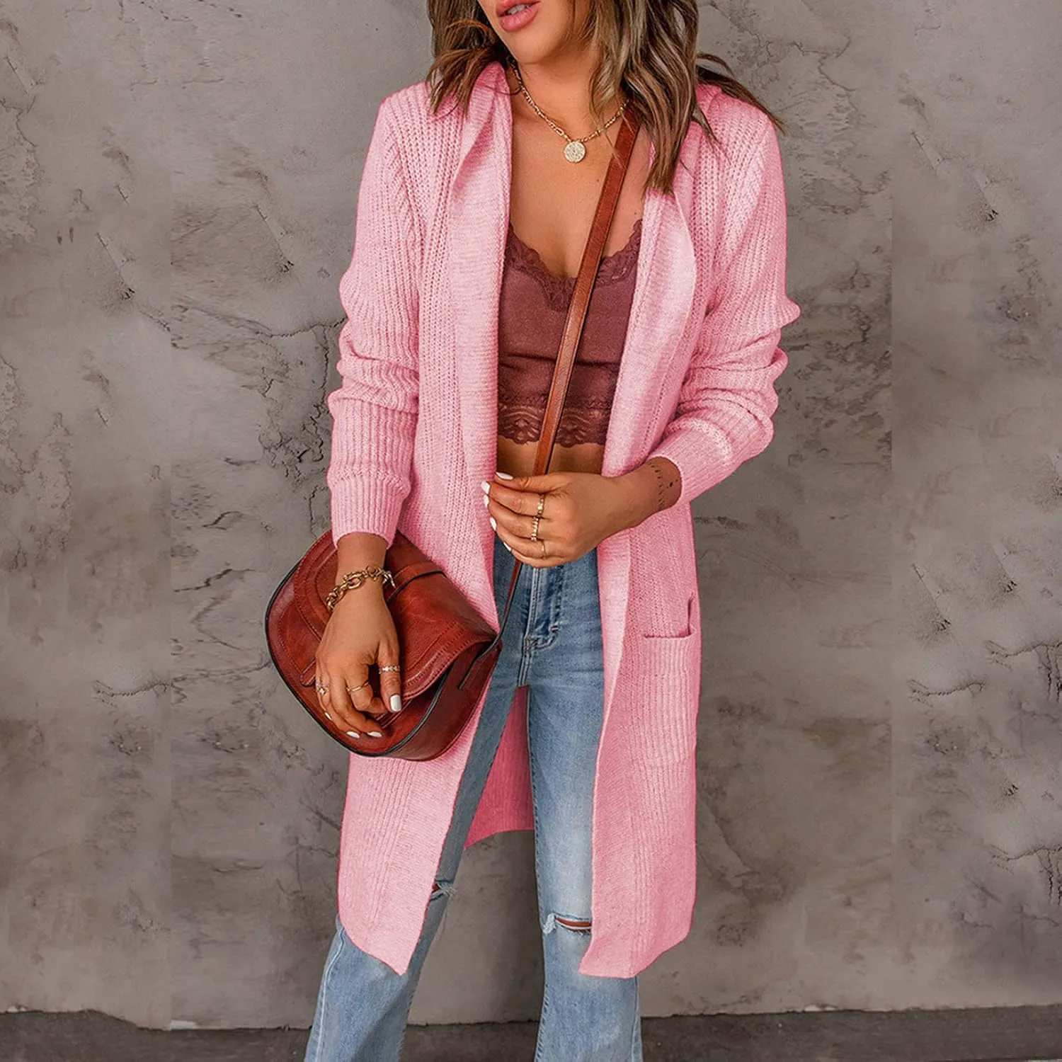 Womens Cardigan Sweaters, Womens Tops Plus Size Cardigan Long Sleeve Open Front Cardigans Long Duster