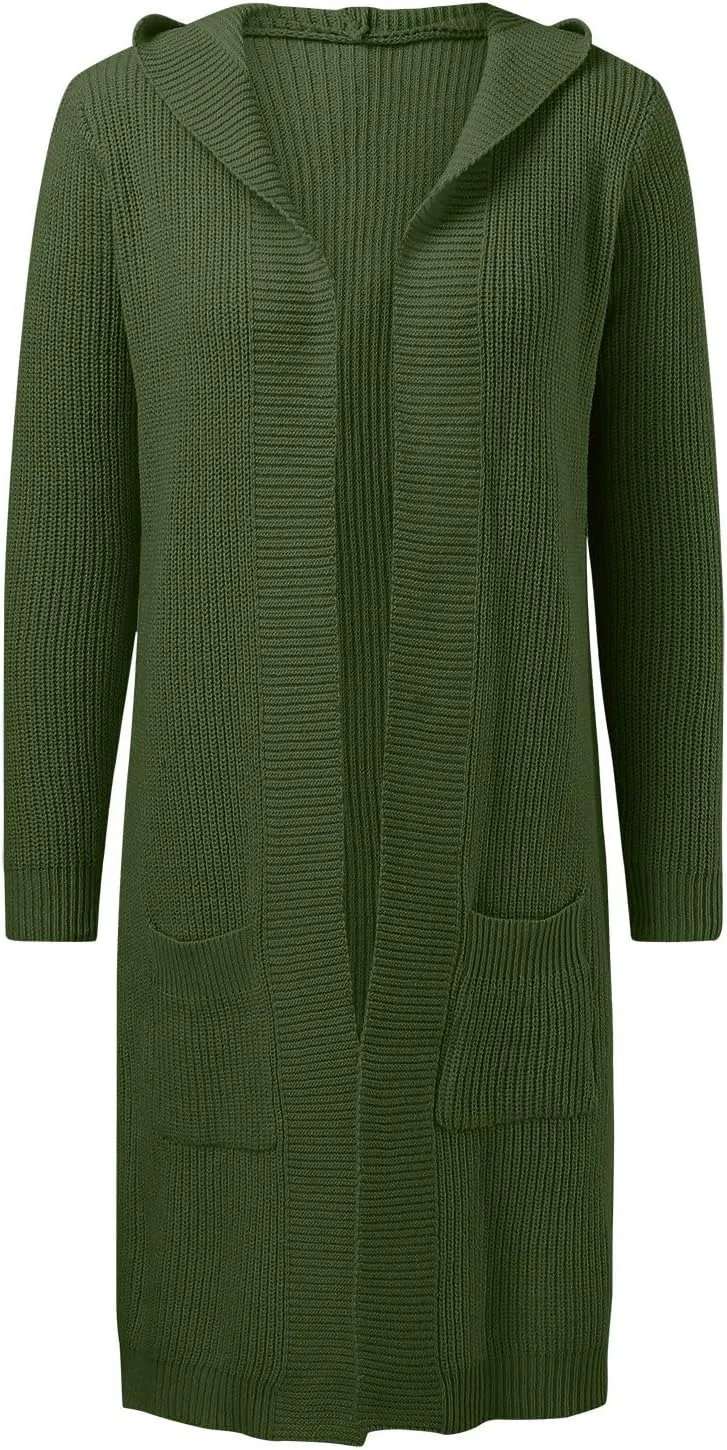 Womens Cardigan Sweaters, Womens Tops Plus Size Cardigan Long Sleeve Open Front Cardigans Long Duster