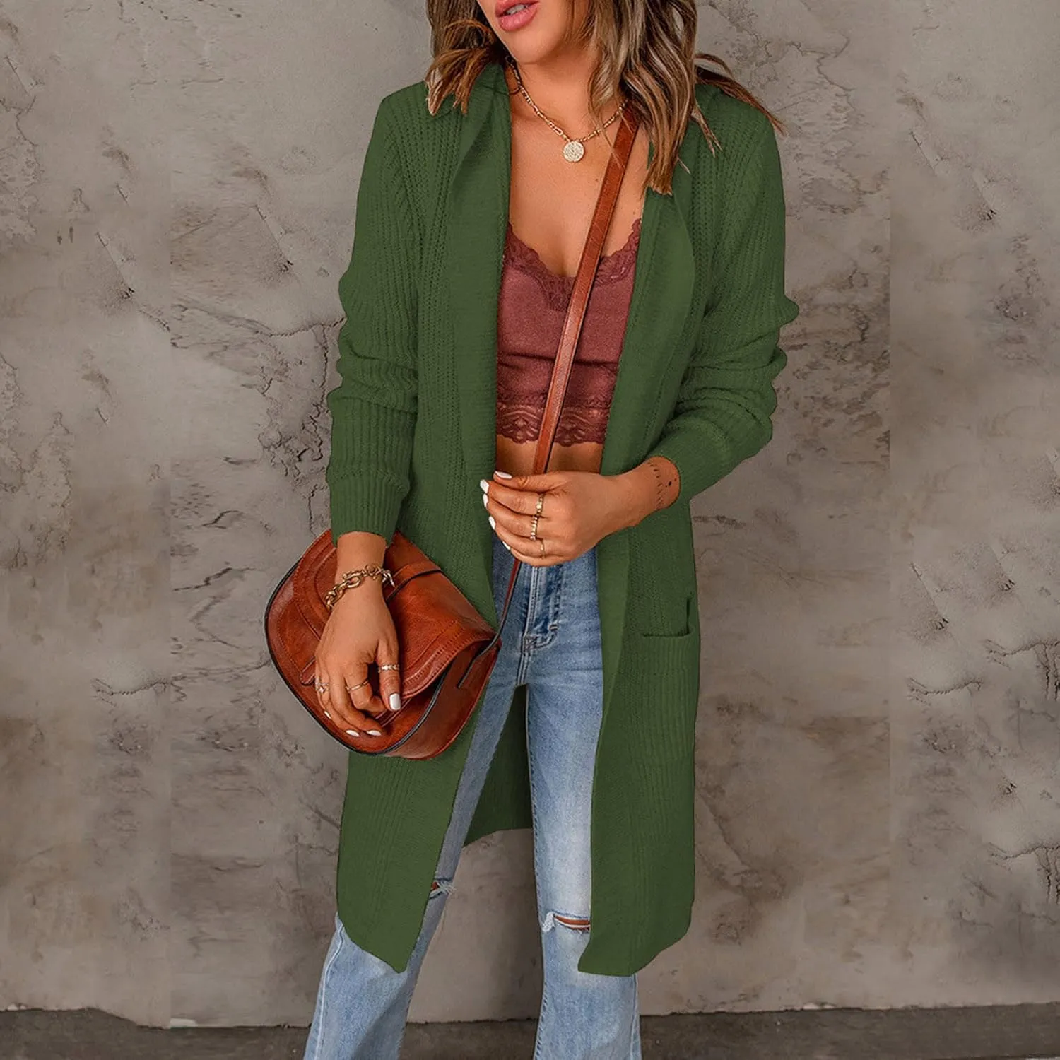 Womens Cardigan Sweaters, Womens Tops Plus Size Cardigan Long Sleeve Open Front Cardigans Long Duster