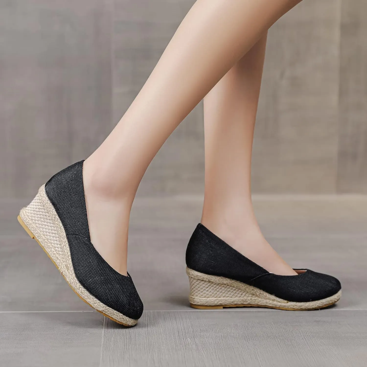 Womens Closed Toe Espadrille Wedge Heels Sandals, 2023 Retro Casual Ankle Strap Platform Wedges Summer Shoes Womens Espadrilles