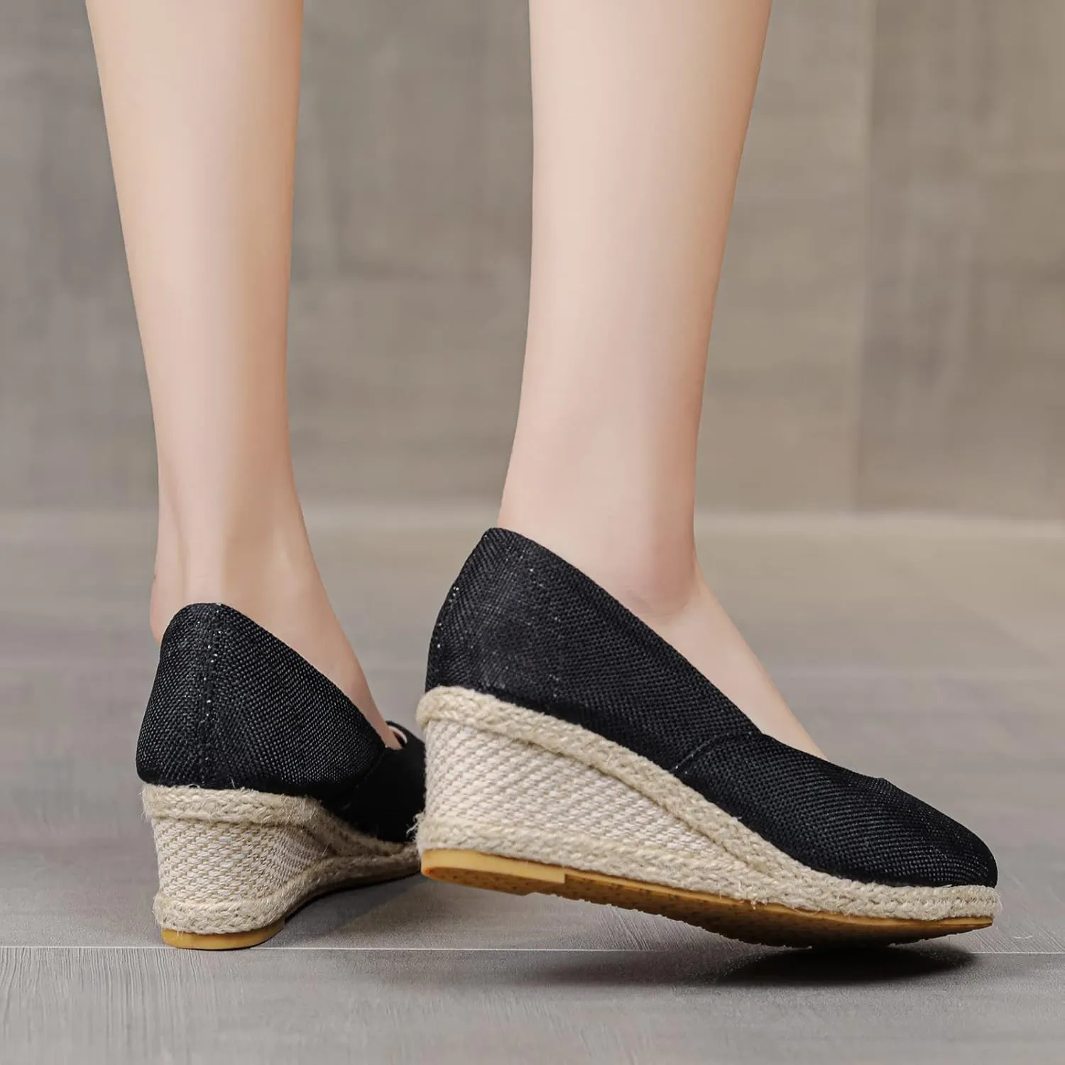 Womens Closed Toe Espadrille Wedge Heels Sandals, 2023 Retro Casual Ankle Strap Platform Wedges Summer Shoes Womens Espadrilles
