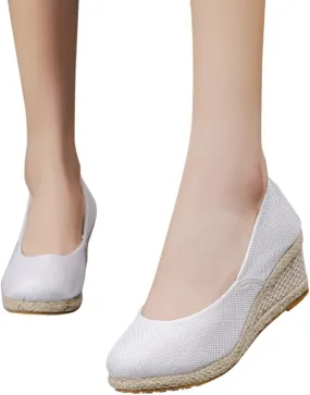 Womens Closed Toe Espadrille Wedge Heels Sandals, 2023 Retro Casual Ankle Strap Platform Wedges Summer Shoes Womens Espadrilles
