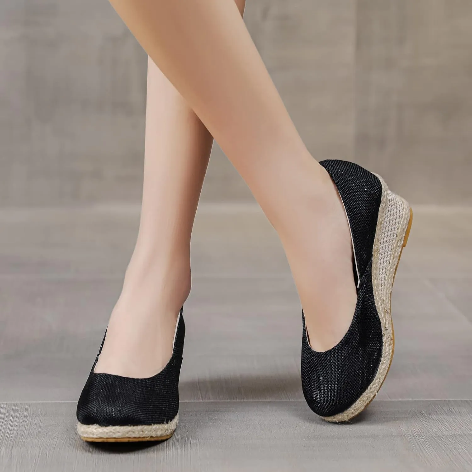 Womens Closed Toe Espadrille Wedge Heels Sandals, 2023 Retro Casual Ankle Strap Platform Wedges Summer Shoes Womens Espadrilles