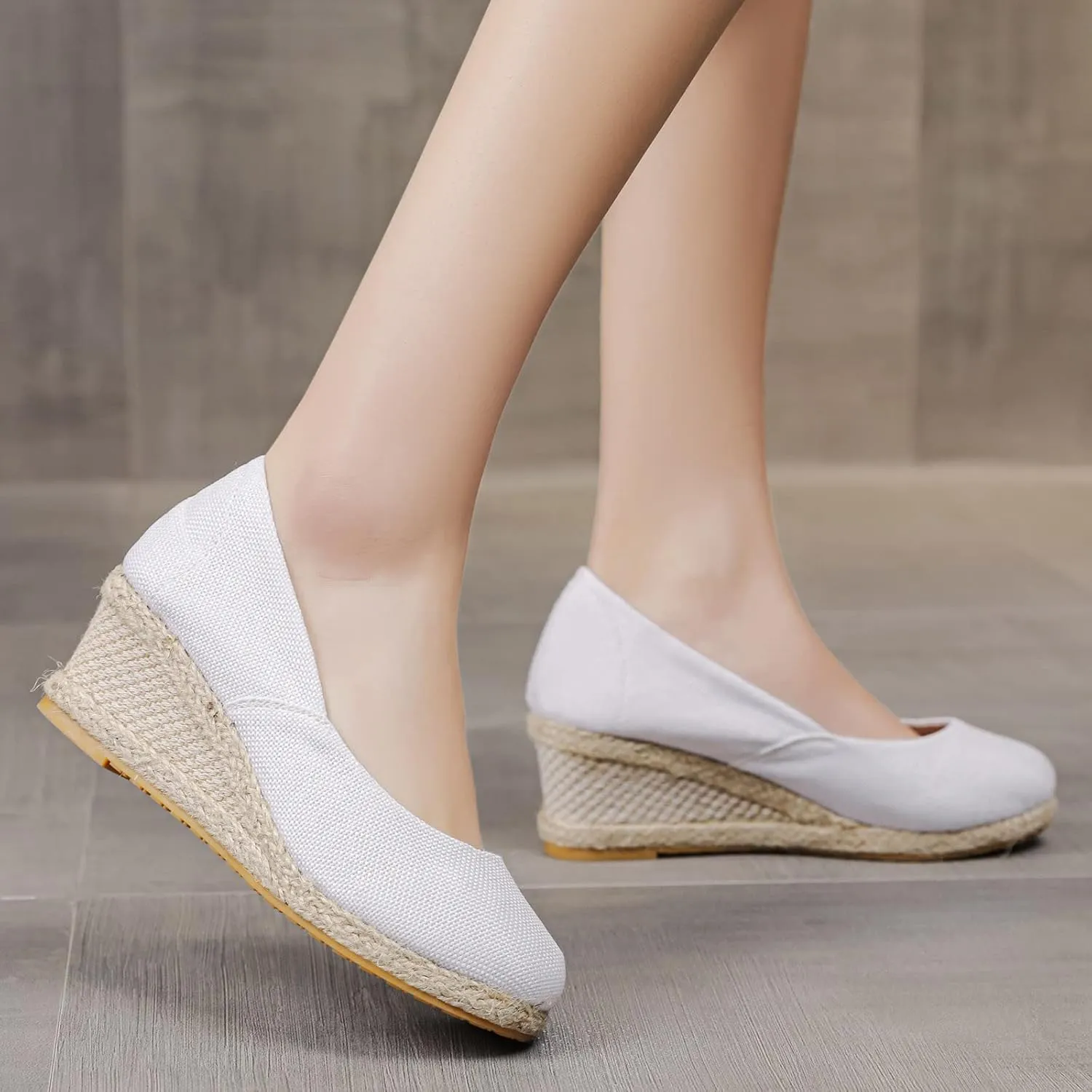 Womens Closed Toe Espadrille Wedge Heels Sandals, 2023 Retro Casual Ankle Strap Platform Wedges Summer Shoes Womens Espadrilles