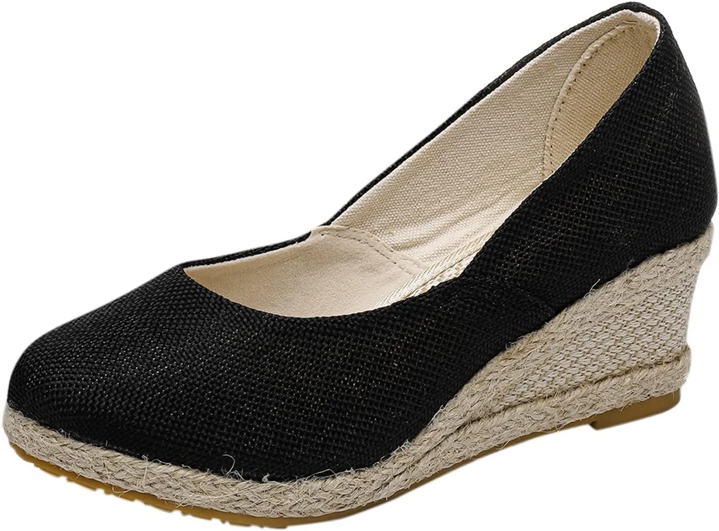 Womens Closed Toe Espadrille Wedge Heels Sandals, 2023 Retro Casual Ankle Strap Platform Wedges Summer Shoes Womens Espadrilles