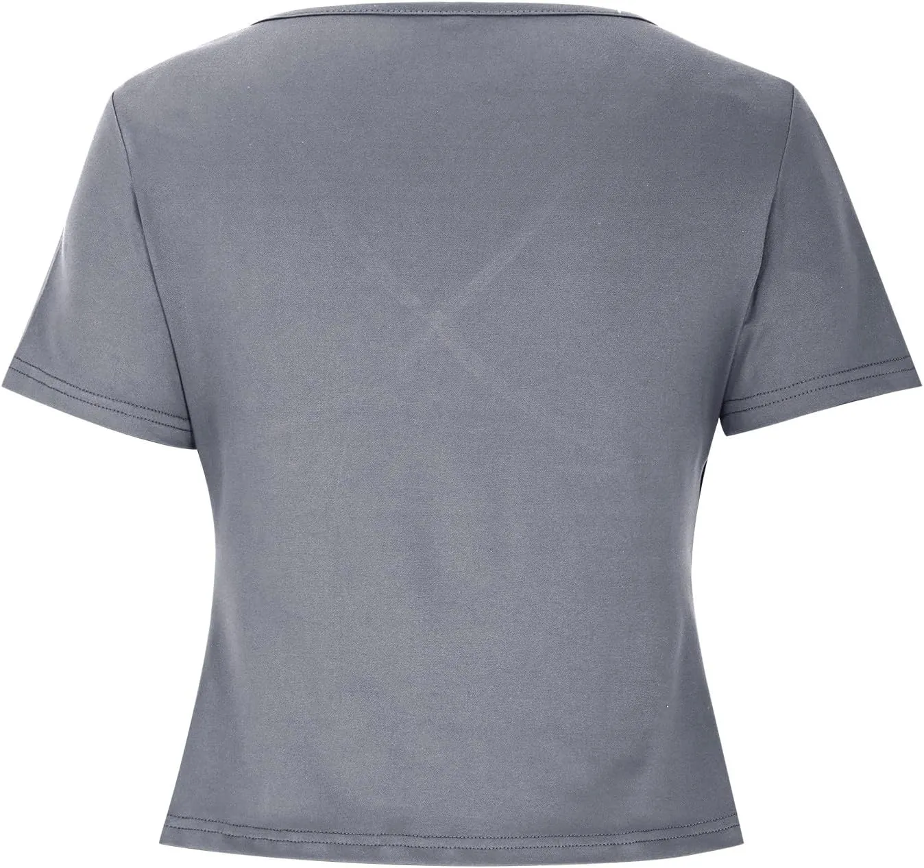 Womens Cross Wrap Tops Summer Deep V Neck T Shirts Casual Sexy Knit Short Sleeve Blouses Slim Fit Ruched Shirts Tops