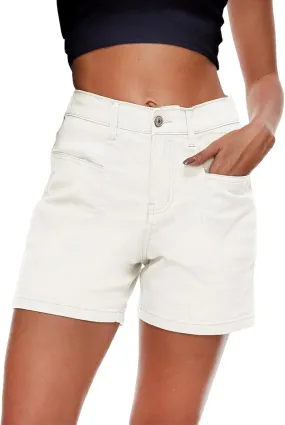 Womens Denim Shorts Casual Stretch Jean Shorts High Waisted Pockets Jean Shorts for Summer
