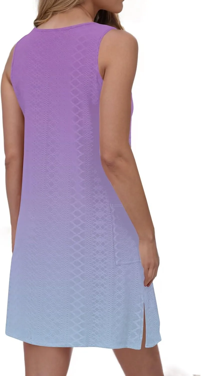 Womens Dresses for Women 2025 Fashion Spring Sleeveless Pockets Sundress Casual Summer