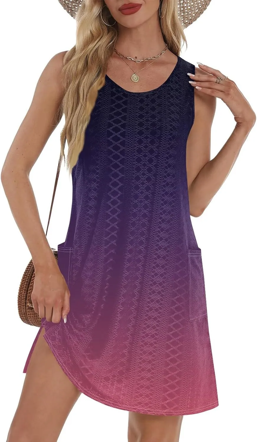 Womens Dresses for Women 2025 Fashion Spring Sleeveless Pockets Sundress Casual Summer