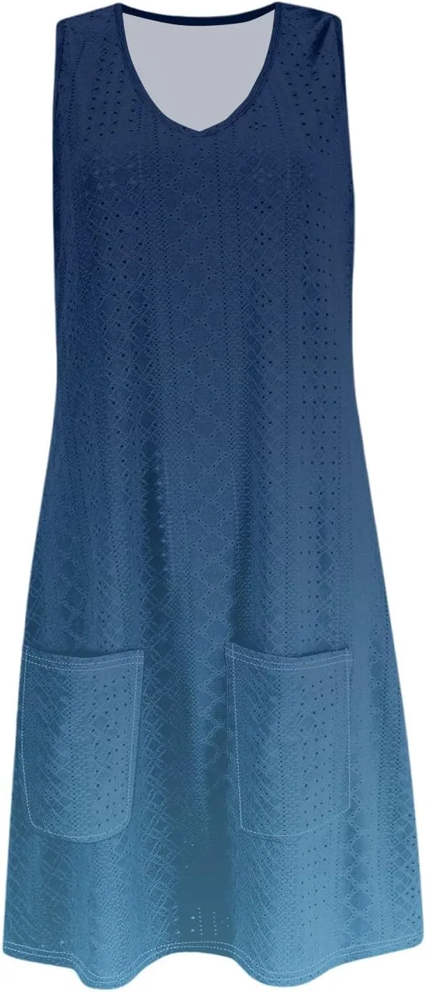 Womens Dresses for Women 2025 Fashion Spring Sleeveless Pockets Sundress Casual Summer