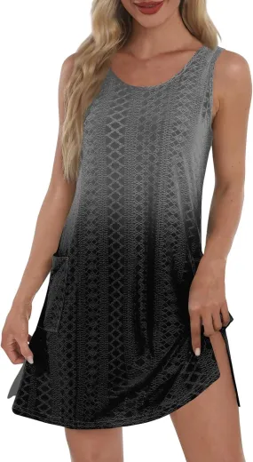 Womens Dresses for Women 2025 Fashion Spring Sleeveless Pockets Sundress Casual Summer