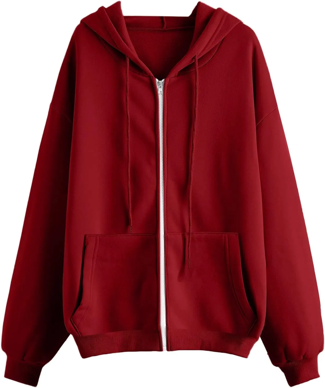 Womens Fall Jacket Coat Casual Zip Up Hoodies Fleece Full Zip Hooded Sweatshirt Running Sweatshirt