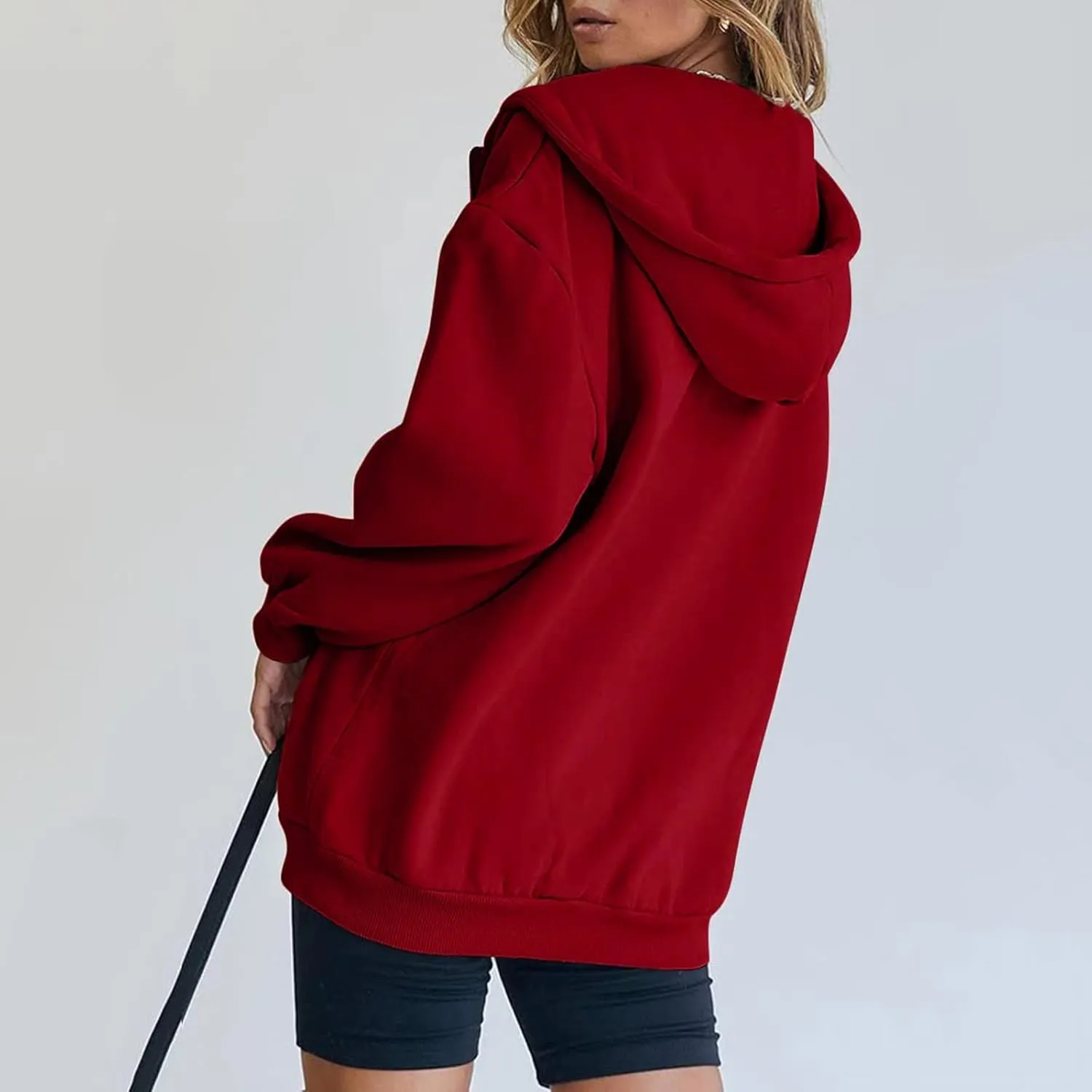 Womens Fall Jacket Coat Casual Zip Up Hoodies Fleece Full Zip Hooded Sweatshirt Running Sweatshirt