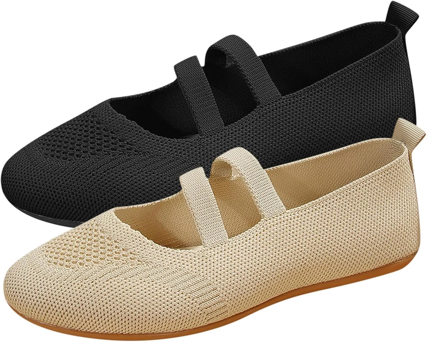 Womens Fashion Breathable Mesh Knitted Flats Beach Walking Shoes Soft Sole Casual Shoes for Summer Vacation