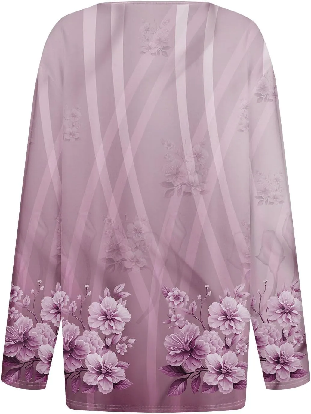 Womens Graphic Tees Long Sleeve Shirts V Neck Button Trendy Casual Tunics Floral Print Henley Loose Clothing