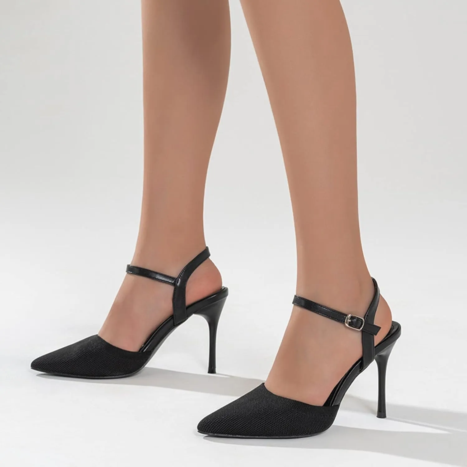 Women's Heels Pumps Pointed Heels Women Summer Thin Sandals Suede Sling Back High Sandals