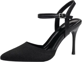 Women's Heels Pumps Pointed Heels Women Summer Thin Sandals Suede Sling Back High Sandals