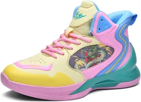 Womens High Top Chinese Stylish Basketball Shoes Comfortable Lace Up Athletic Sports Running Sneakers Non-Slip Soft Tennis Walking Shoes