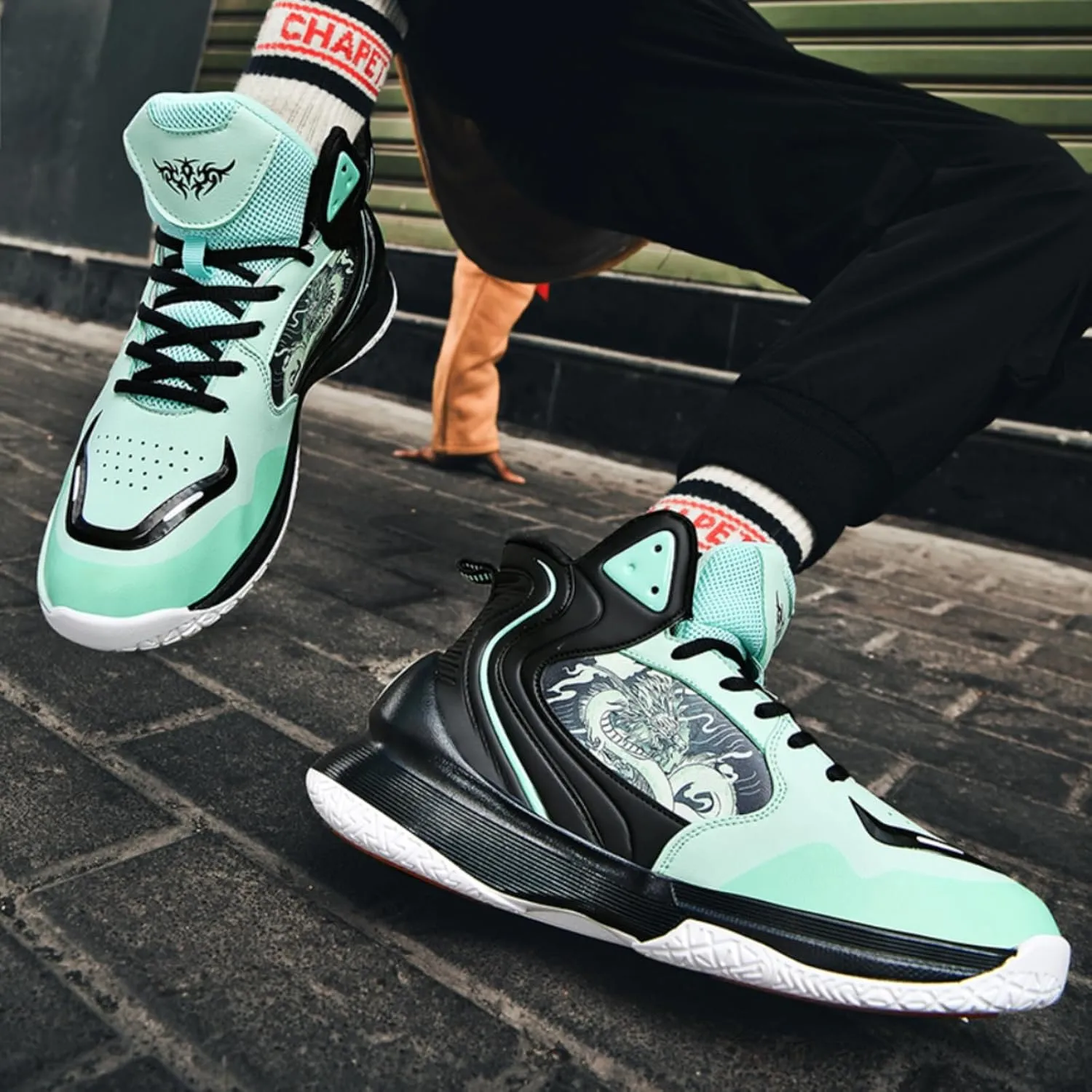 Womens High Top Chinese Stylish Basketball Shoes Comfortable Lace Up Athletic Sports Running Sneakers Non-Slip Soft Tennis Walking Shoes