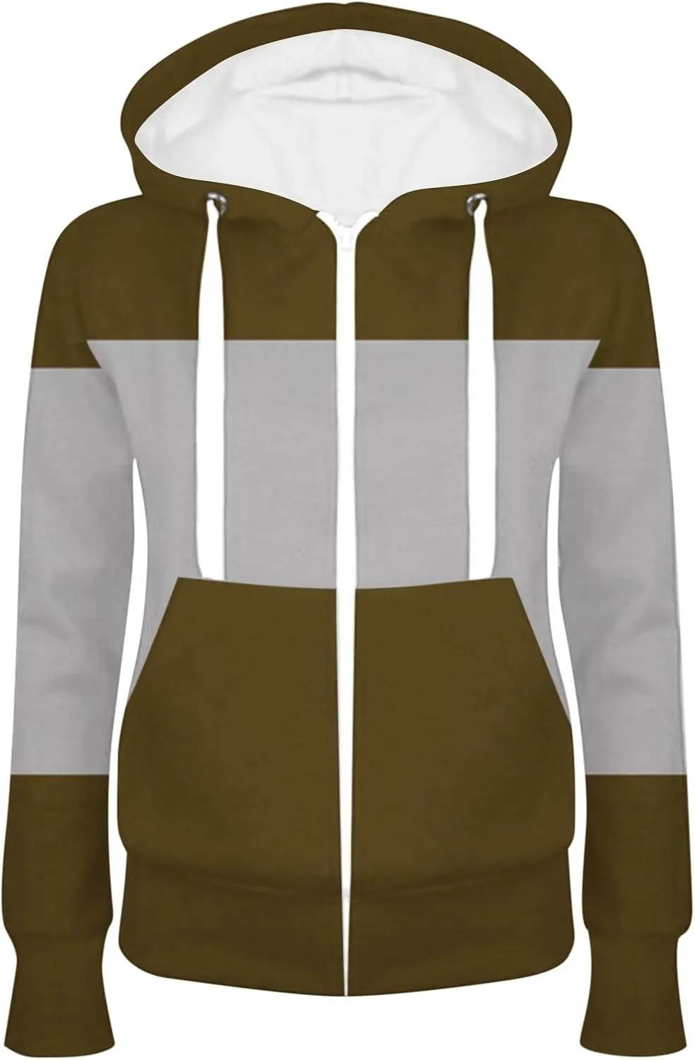 Womens Hoodies Casual Regular Fit Zip Up Hoodie Long Sleeve Comfortable Lightweight Womens Sweatshirts with Pockets