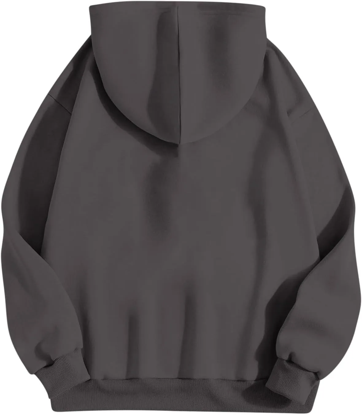 Womens Hoodies Fleece Fall Long Sleeve Sweatshirts Oversized Y2k Hoodies Solid Color Casual Pullover with Pocket