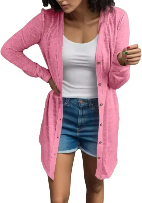 Womens Jackets Trendy Women Casual Solid Button Down Long Sleeve Cardigan Blouse Lightweight Womens Plus Size