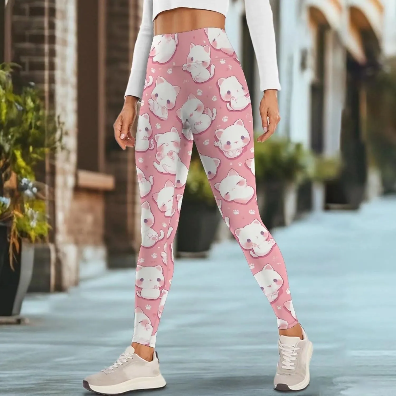 Womens Leggings XS-3XL Workout Pants with Pockets Tummy Control Yoga Leggings Full Length