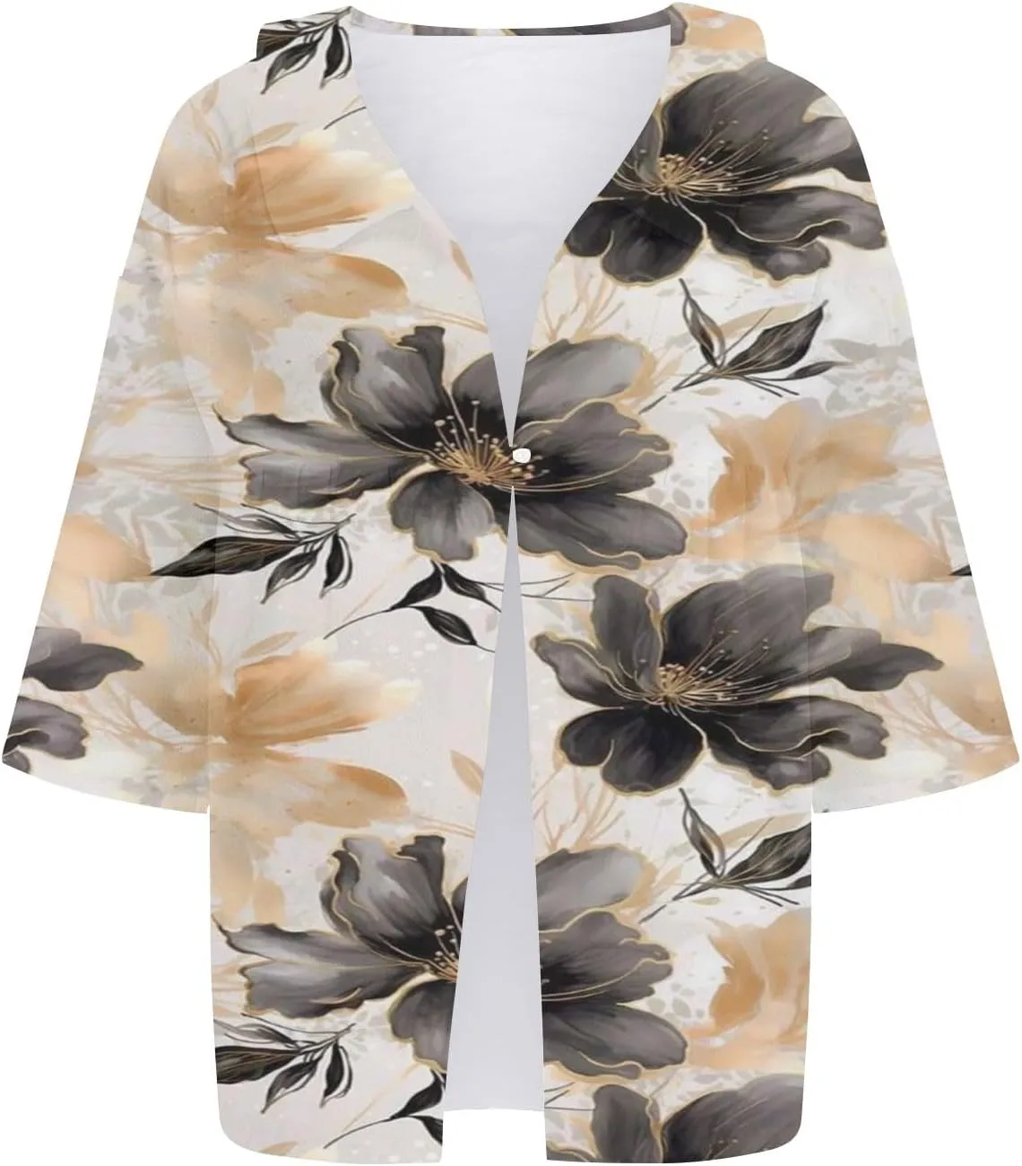 Womens Linen Tops Print Natural Autumn Fragrant Fabric Shirt Women Button Down Shirt Womens Linen Button Down Shirts