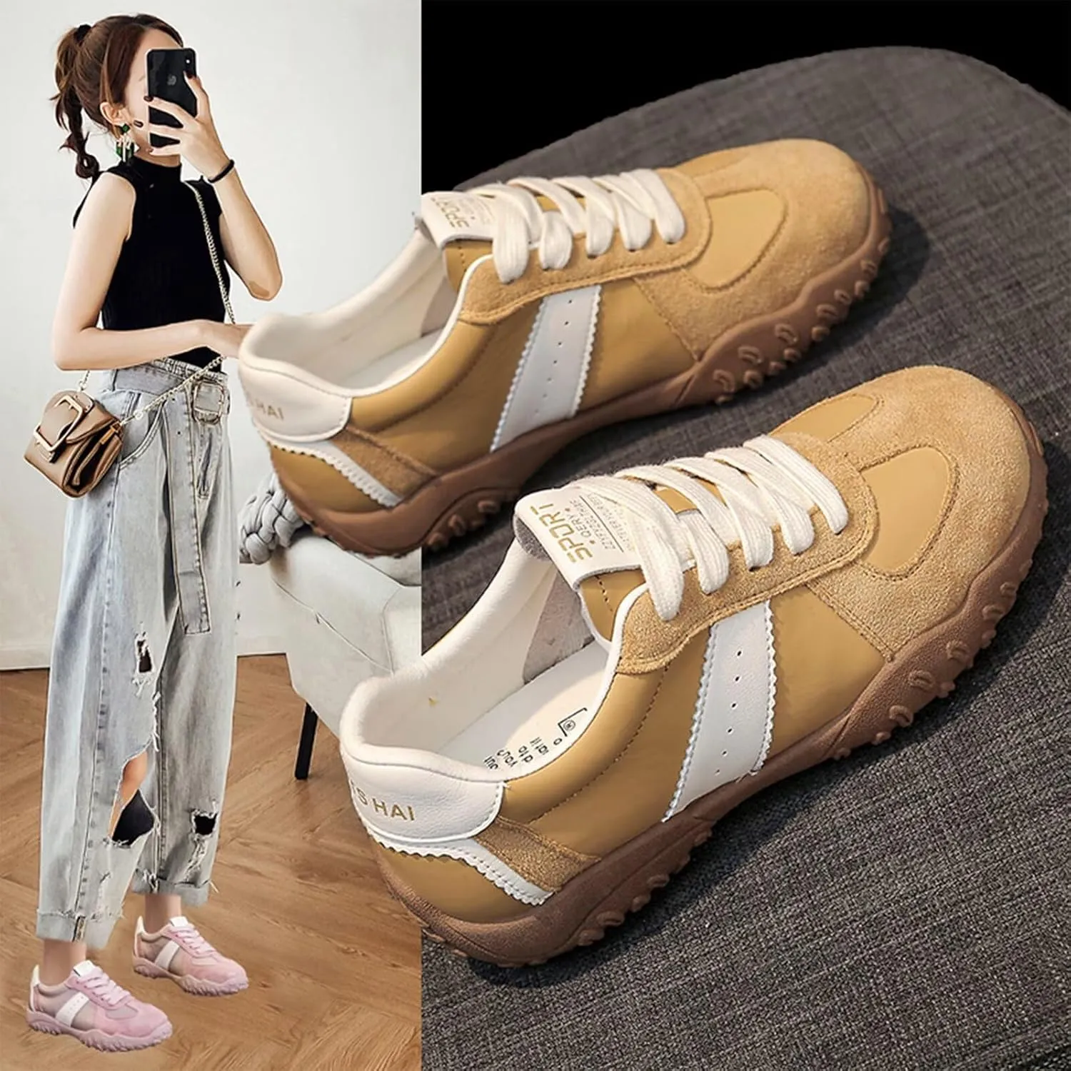 Womens Non-Slip Barefoot Breathable Running Shoes, Minimalist Walking Sneakers with Wide Toe Box Zero Drop Shoes for Womens