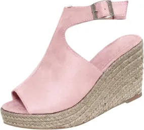 Womens Orthopedic Sandals Peep Toe Heeled Sandals Vintage Strap Breathable Casual Slide Shoes Platform Wedges Buckle Ankle Strap Sandals Espadrilles Slip on Sandal